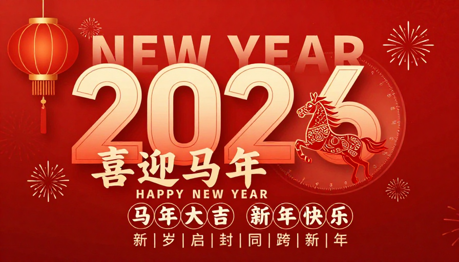 浓郁中国风2026马年新年海报设计