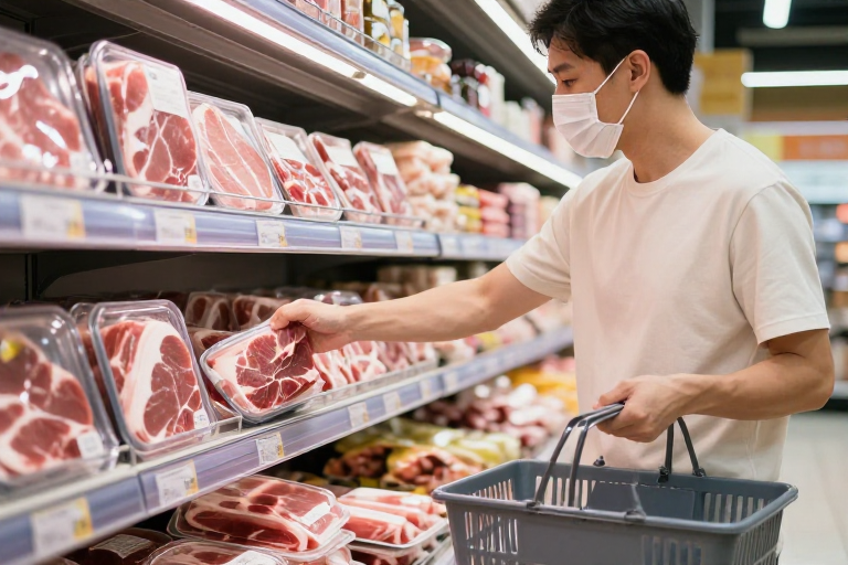 现代超市生鲜采购场景高清摄影