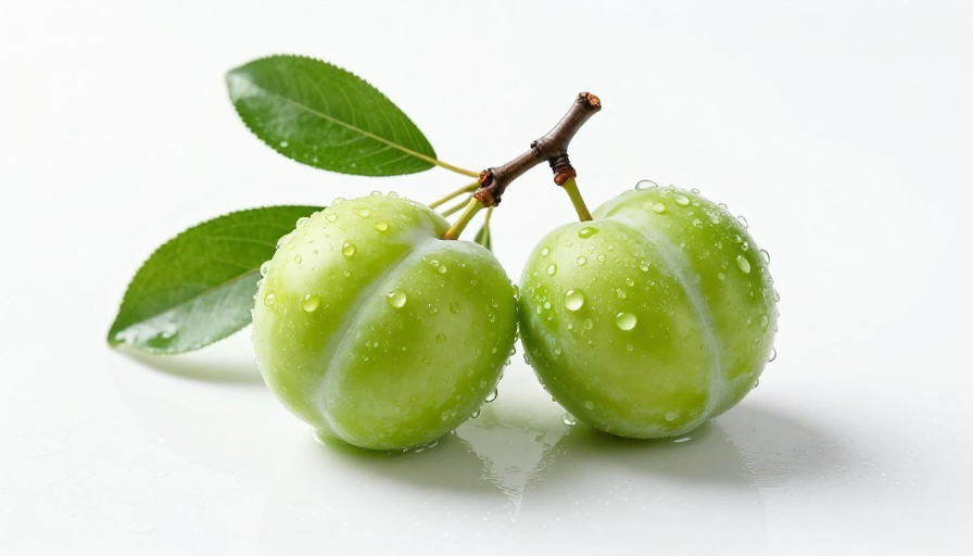 水润青李子特写:清新冷调摄影