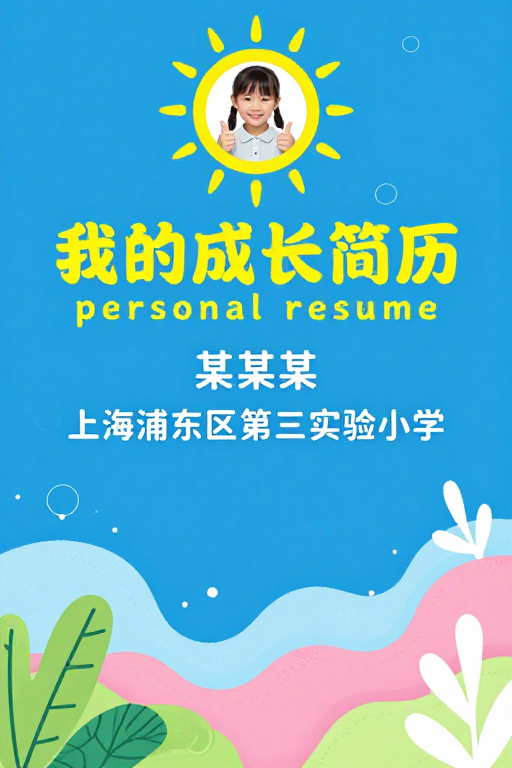 活力儿童成长简历设计