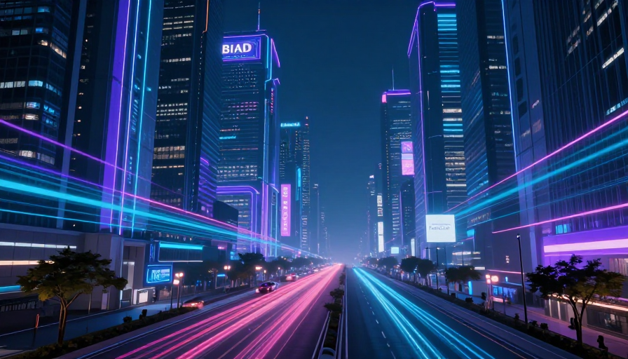 赛博朋克未来都市：霓虹光影下的科幻之夜