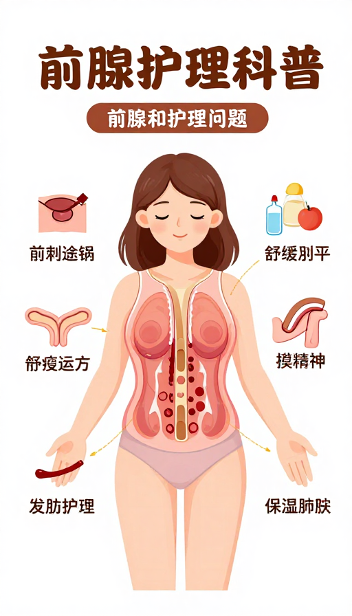 前列腺护理科普插画：专业医学知识可视化呈现