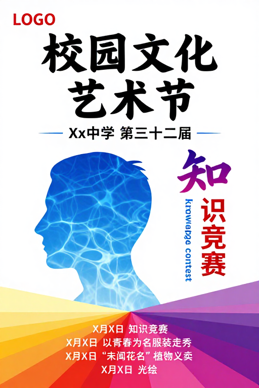 校园文化艺术节海报：青春活力与人文艺术的完美融合