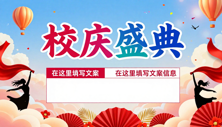 热烈校园庆典：复古艺术风校庆海报设计