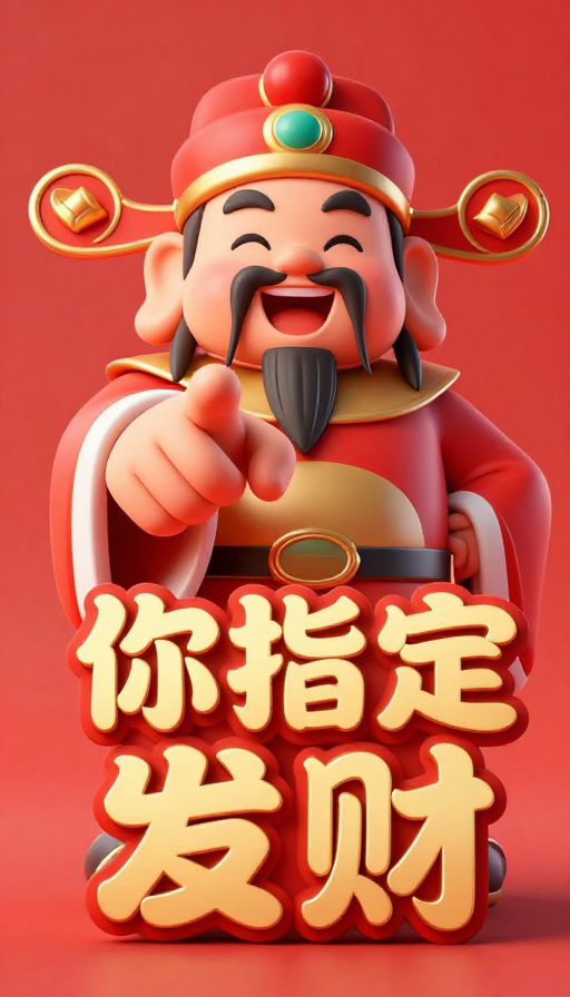 财神跃镜而来，红运当头显霸气