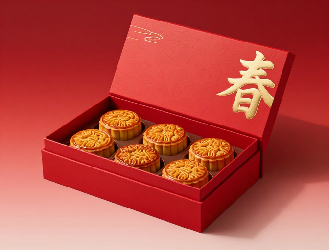 中秋雅礼:金辉龙凤月饼礼盒