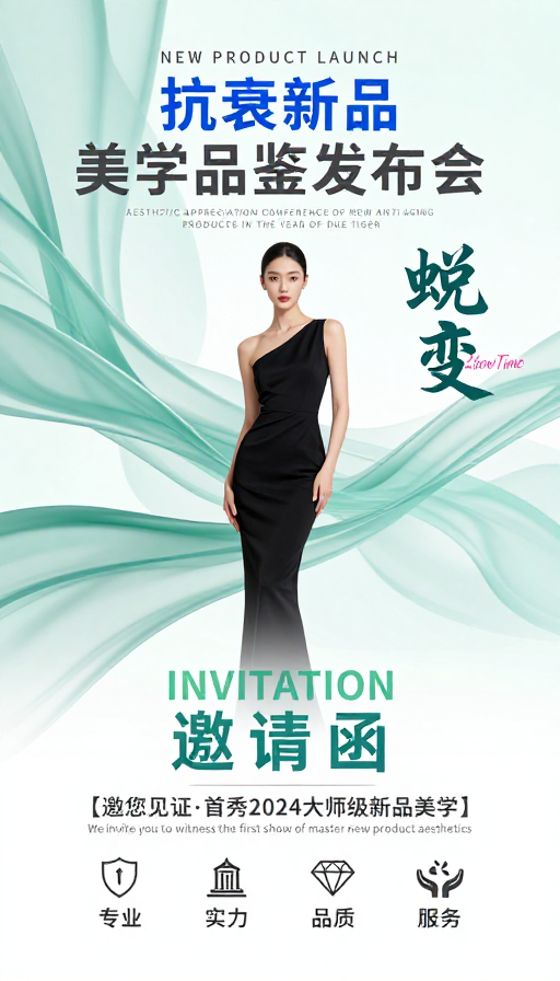 高端抗衰美学新品发布会艺术化设计