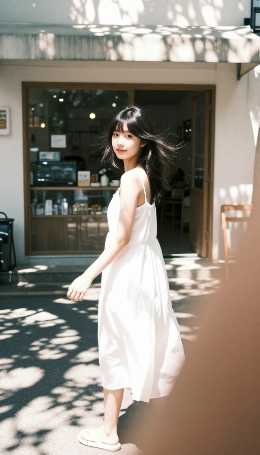 绝美夏日写真:16岁少女灵动转身