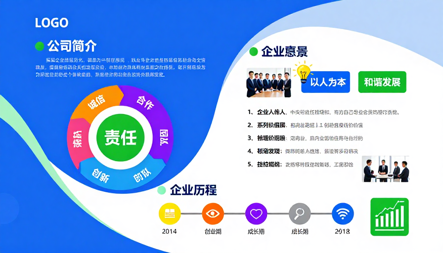 现代企业宣传海报：科技与人文交融的视觉呈现
