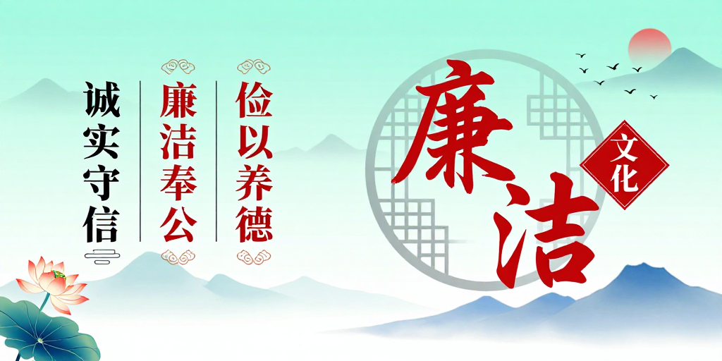 中国风廉政文化宣传海报