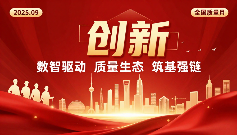 创新引领·质量赋能：2025全国质量月科技宣传海报