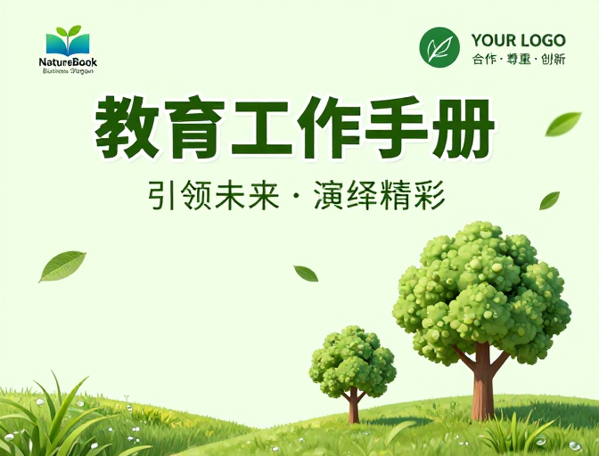 清新简约教育手册封面设计展示
