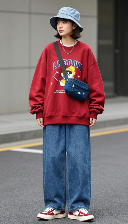 活力复古街头风少女造型