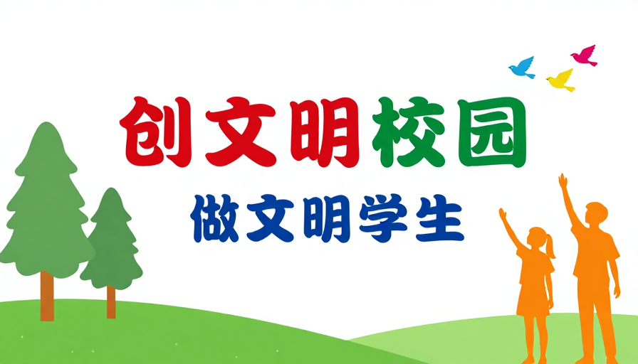 简约校园文明宣传海报设计