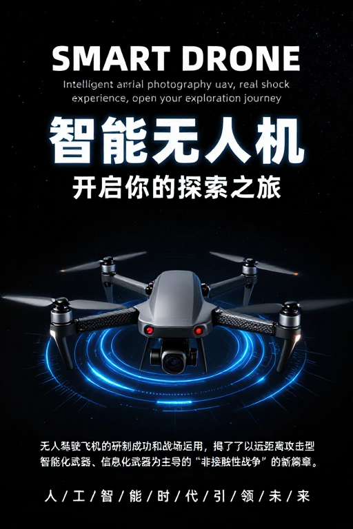 未来科技智能无人机悬浮展示