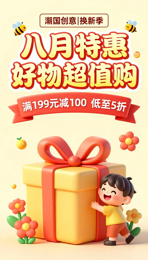 八月潮酷促销：超值好物欢乐购