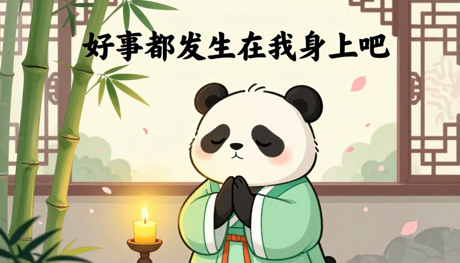古风熊猫祈福,美好愿望照亮心间