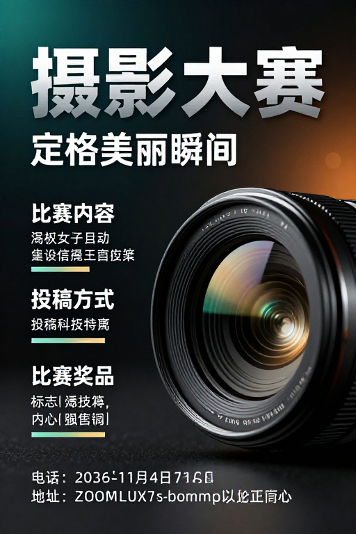 深邃科技风摄影大赛专业宣传海报