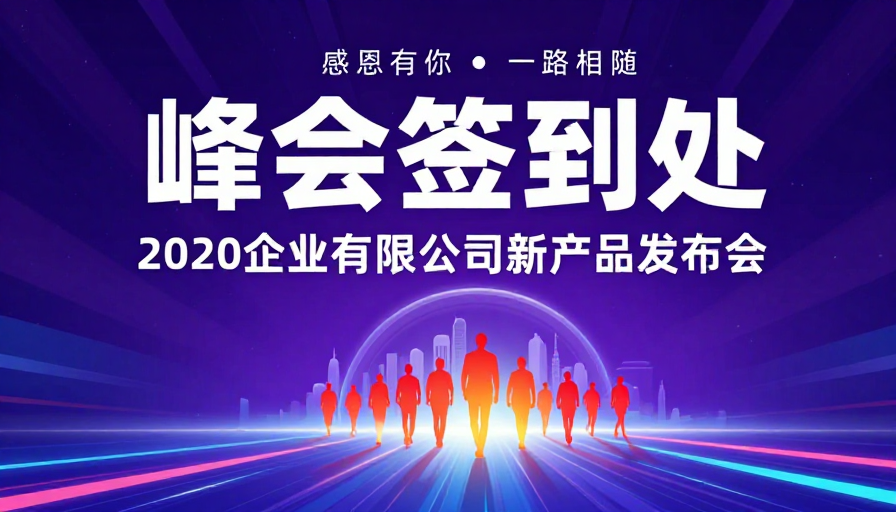 未来科技峰会签到处：高端动态视觉体验