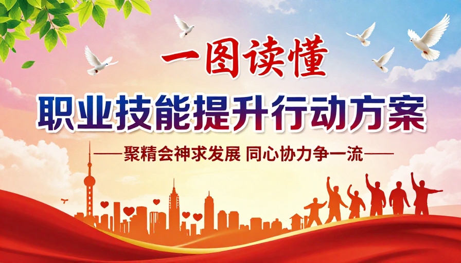 职业技能提升行动宣传海报设计