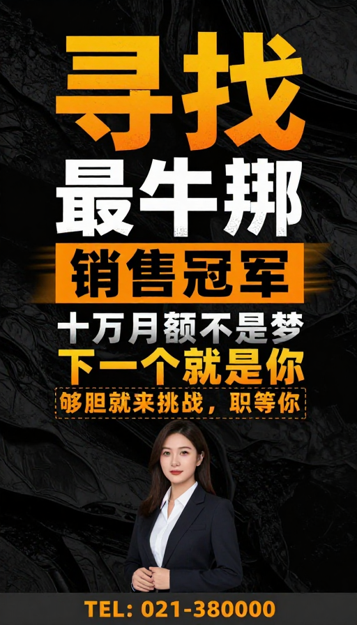 寻找销售精英：挑战高薪，你就是下一个冠军