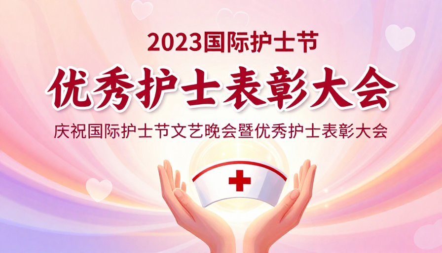 2023国际护士节表彰海报：温暖崇高的致敬