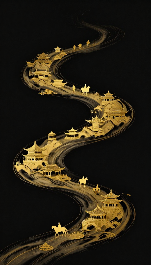 金箔水墨的中国风画卷:电影级视觉盛宴