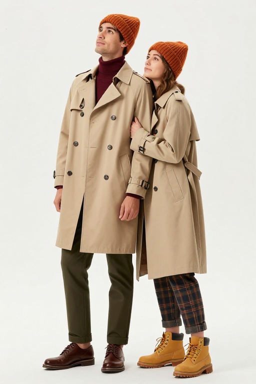 情侣秋冬时尚写真：温暖相拥的时尚瞬间