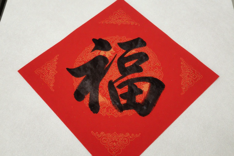 吉祥如意的“福”字艺术插画