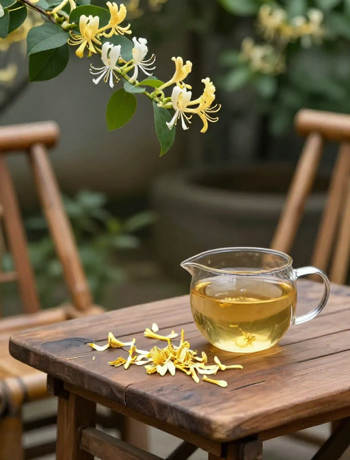 院隅金银花茶韵