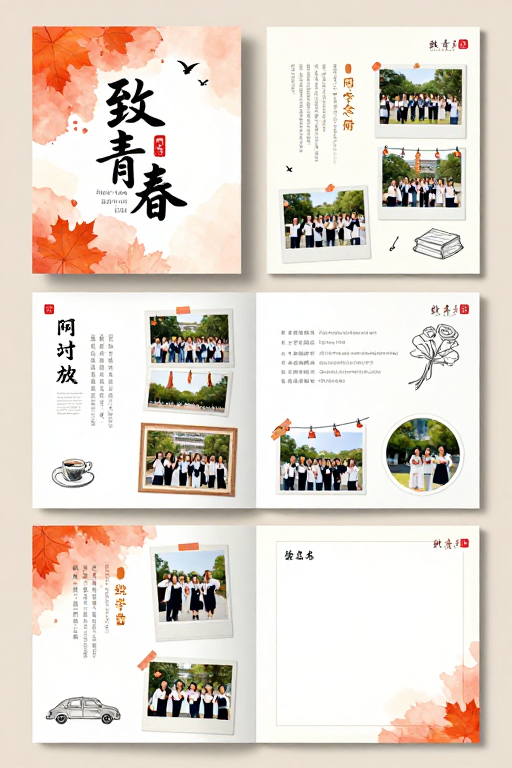 暖调留白:致青春毕业纪念册设计