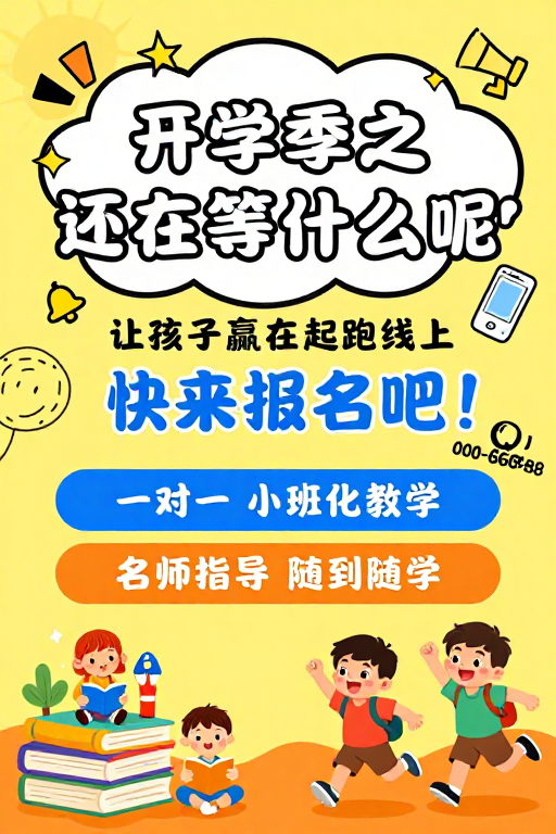 童趣盎然儿童教育招生海报