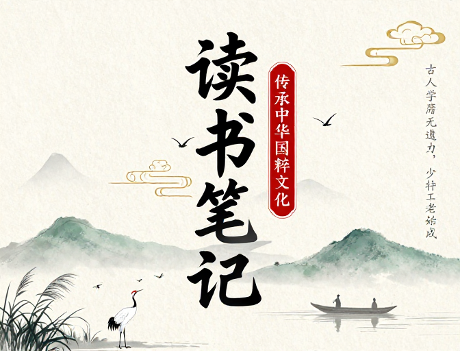水墨书香:中华国粹读书笔记封面设计