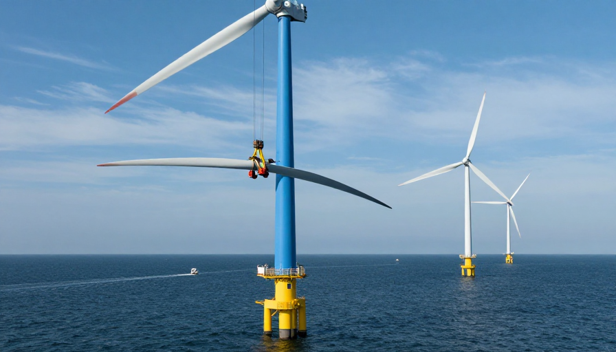深蓝海域：巨型风机吊装与海上新能源建设
