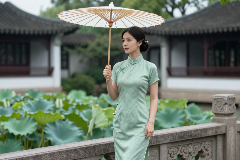 江南烟雨:旗袍女子的古典风情