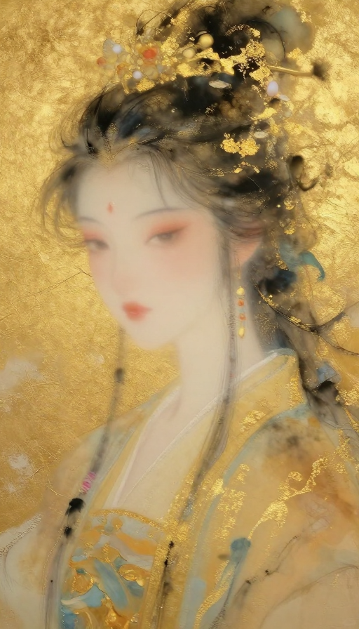 金箔岩彩绘·敖丙国风特写