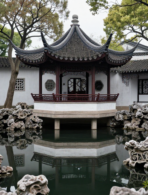 苏州园林的静谧美景:经典中式景观