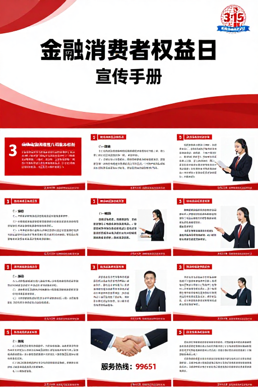 金融消费者权益日宣传手册设计:红白庄重专业风