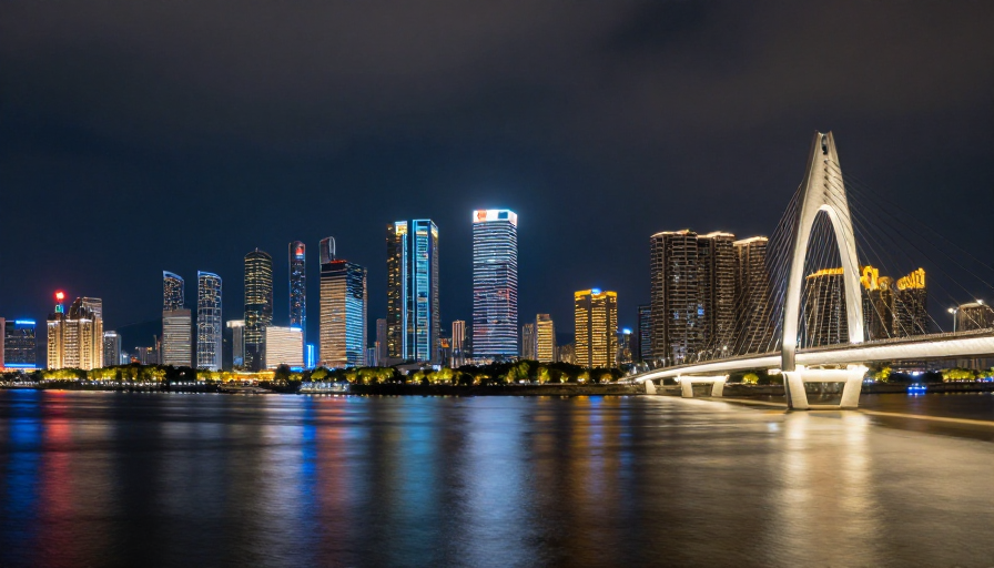 福州璀璨夜景：古厝与现代都市交融的梦幻夜色
