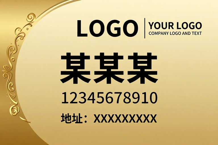 高端奢华金色渐变VIP身份卡片设计