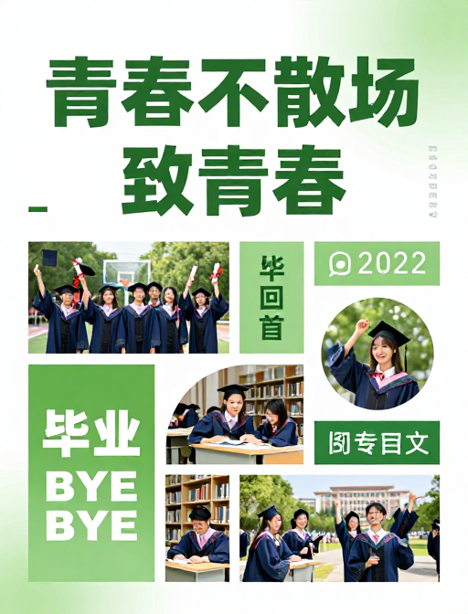 青春不散场：毕业季清新活力海报