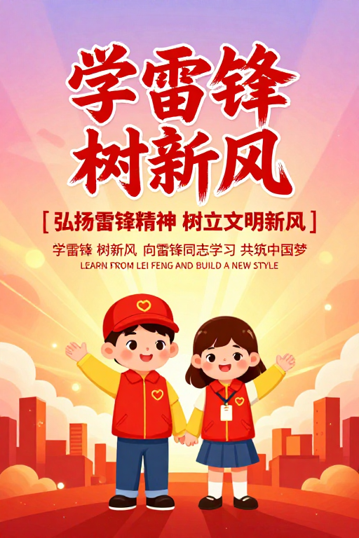 红色雷锋书法:弘扬文明新风