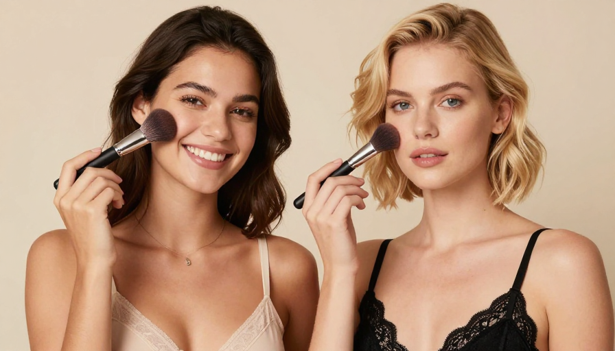 双女主美妆造型：精致妆容与时尚搭配