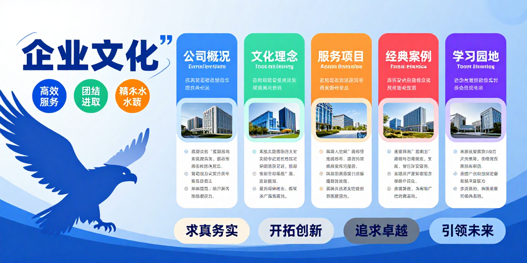 现代简约风格：企业文化传播主题海报