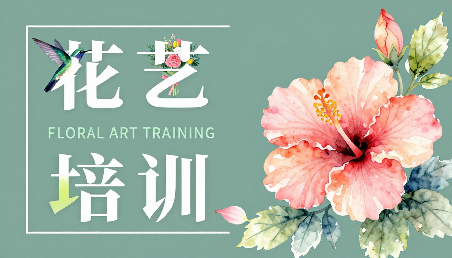 清新花艺培训视觉设计:现代排版与手绘艺术融合