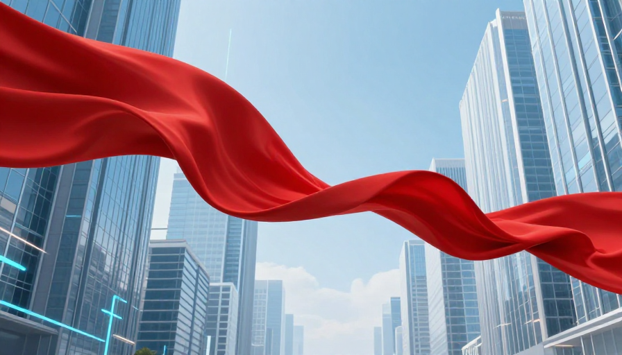 未来商务征程:红绸引领的奋进力量