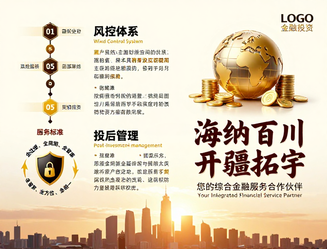 专业稳重的金融服务企业宣传海报