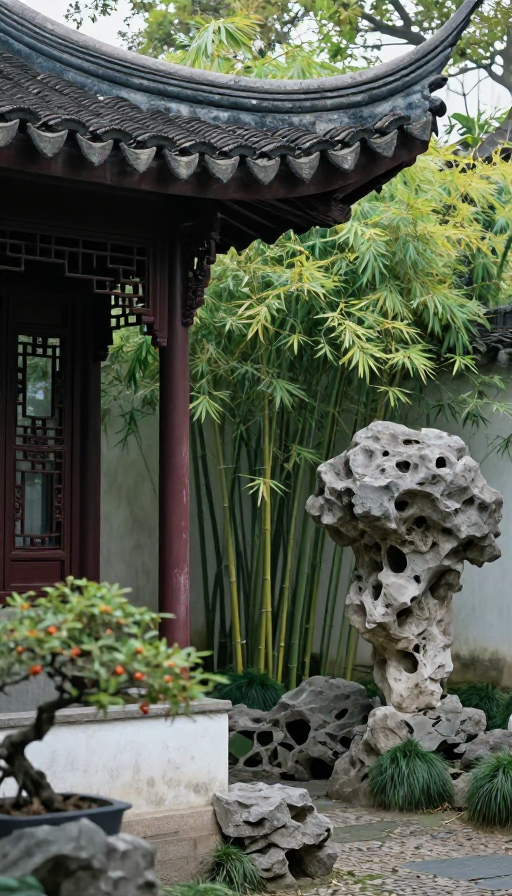 苏州园林景致:古韵与光影交织的春日画卷