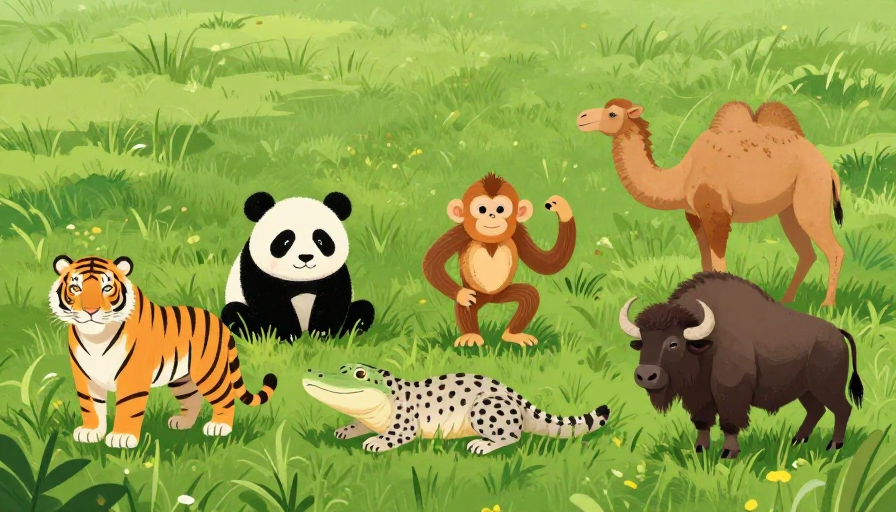 绿意盎然：艺术插画中的治愈保护动物群像