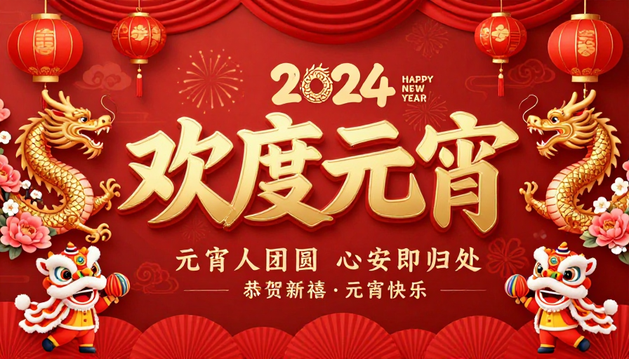 2024 元宵佳节喜庆中国风海报设计